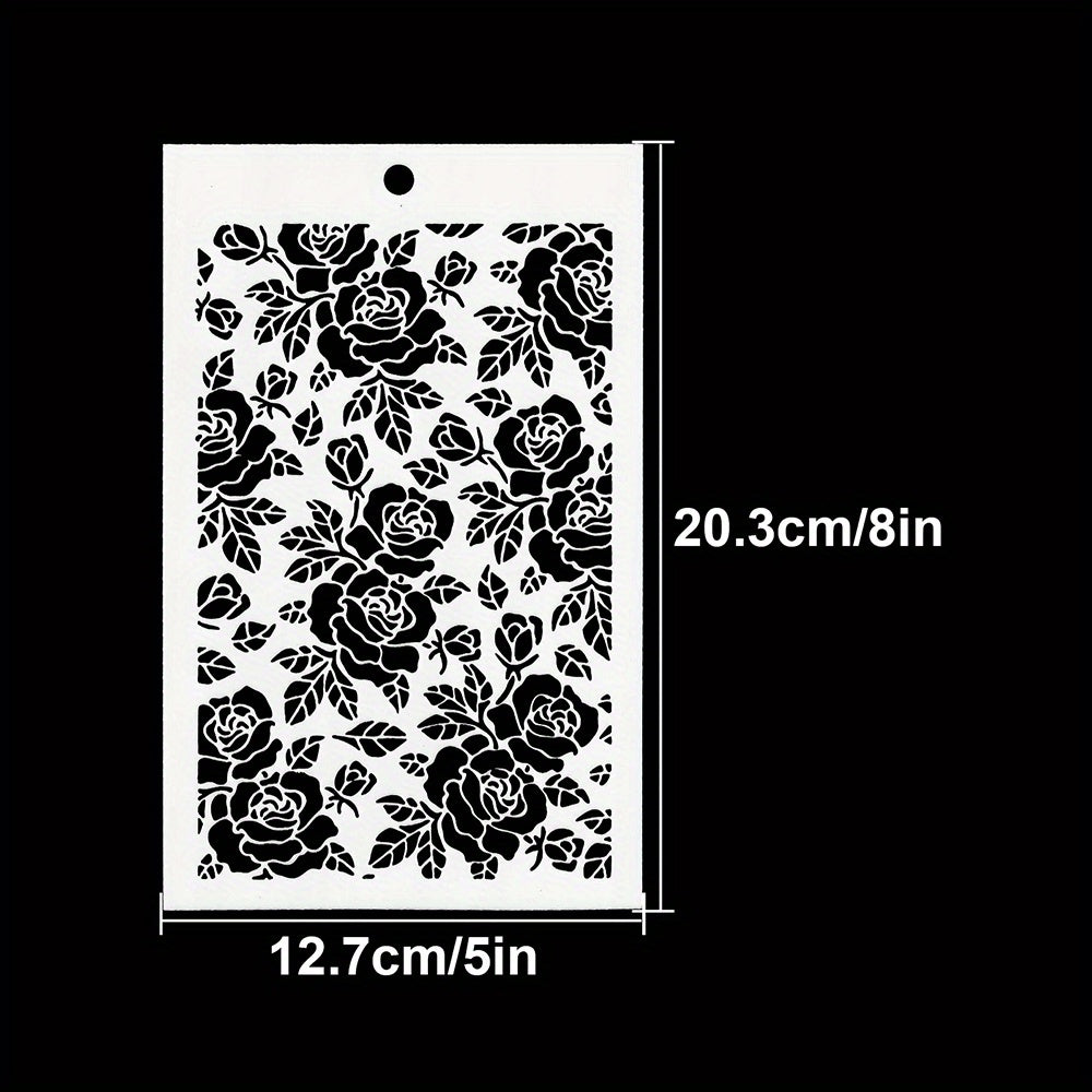 Rose Flower Background Stencils Shoe Stencils Graffiti Stencils DIY Art - 20