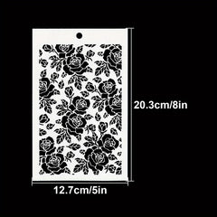 Rose Flower Background Stencils Shoe Stencils Graffiti Stencils DIY Art - 20