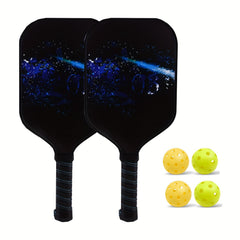 Fiberglass & Carbon Fiber Pickleball Set, 2 Rackets, 4 Balls, 1 Bag