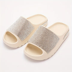 Flag Pattern Open Toe Breathable Slides Soft Sole Slippers