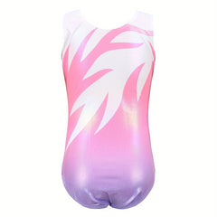 Girls Stretchy Sleeveless Workout Gymnastics Outfit