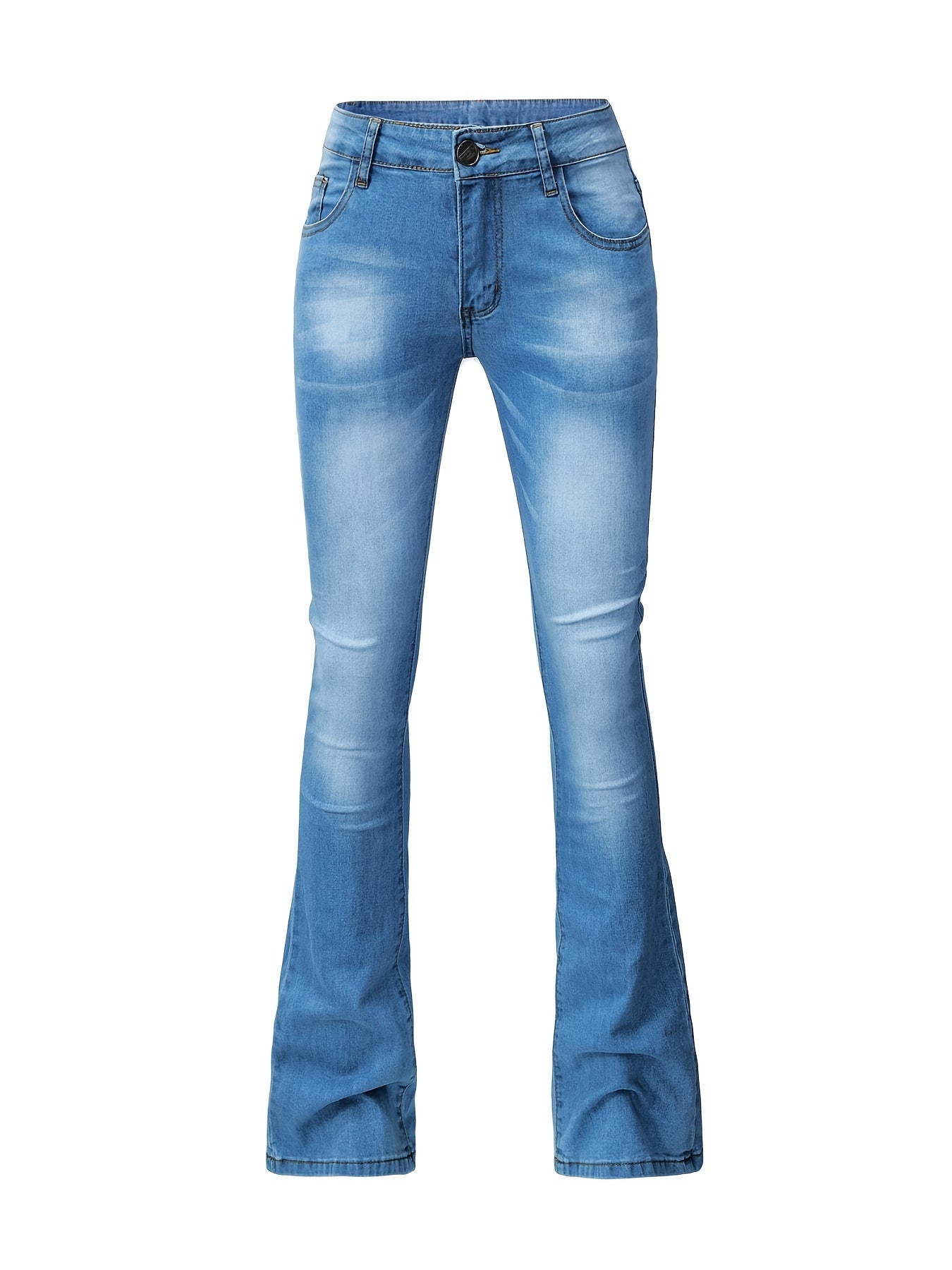 Flare Leg Low Waist Bootcut Denim Pants