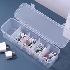 Data Cable Storage Box 5 Grids Waterproof Dustproof