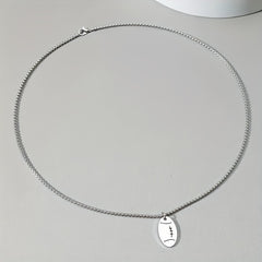 Rugby Men's Stainless Steel Necklace Football Necklace Gift