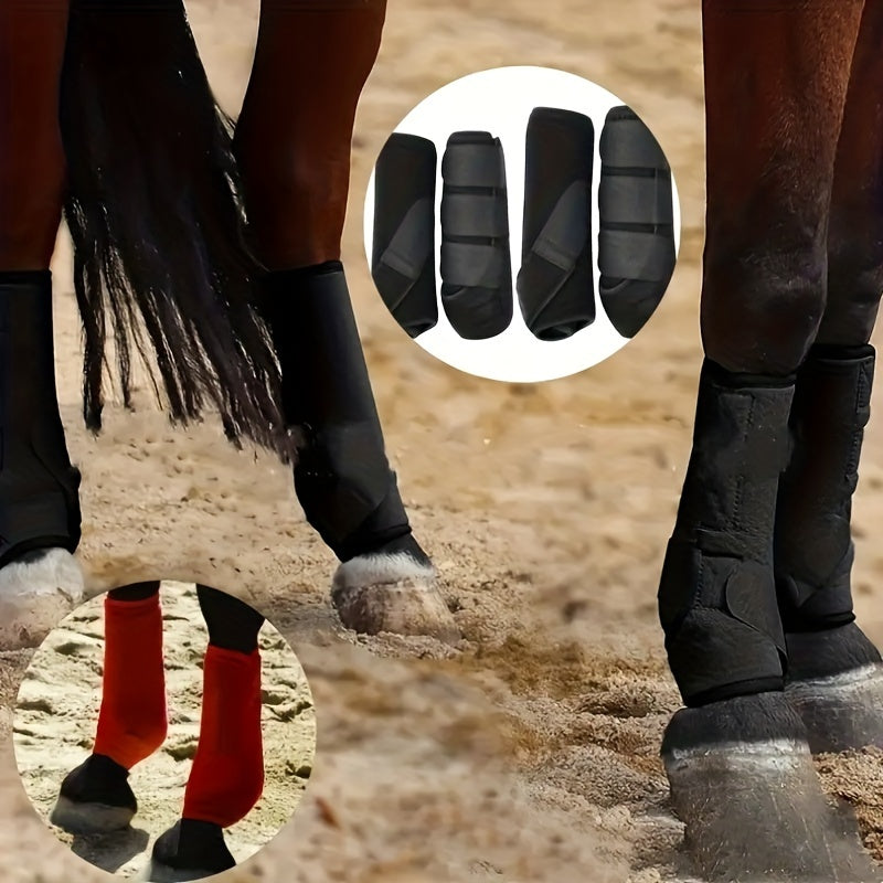 4pcs Horse Leg Warmers Anti-collision Equestrian Gaiters