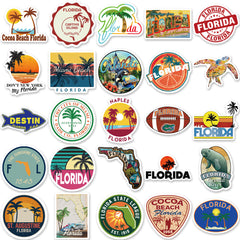 50pcs Florida Waterproof Stickers for DIY Projects