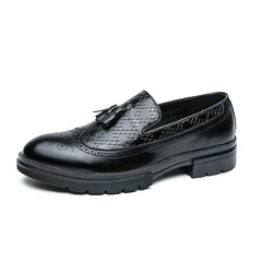 Men's Wingtip Tassel Loafers Casual Slip On Shoes