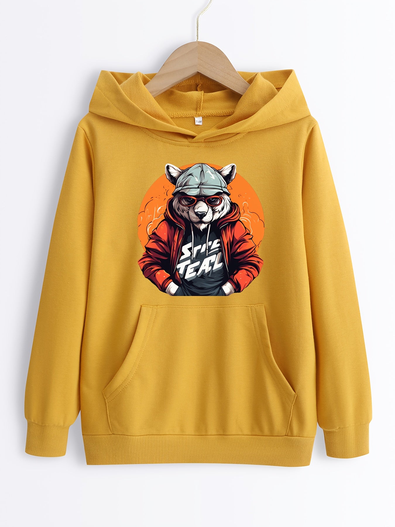 Dino & Wings Boys Hoodie Long Sleeve Sweatshirt for Fall Spring