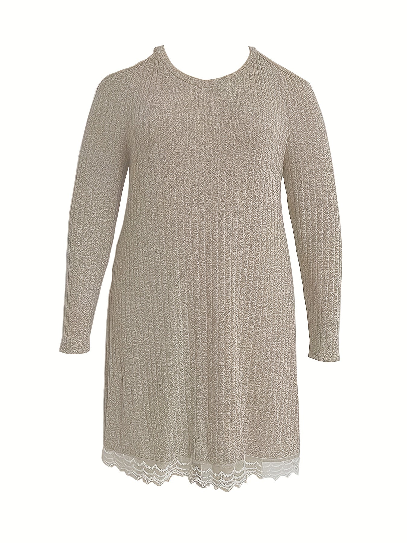 Colorblock Lace Sweater Dress