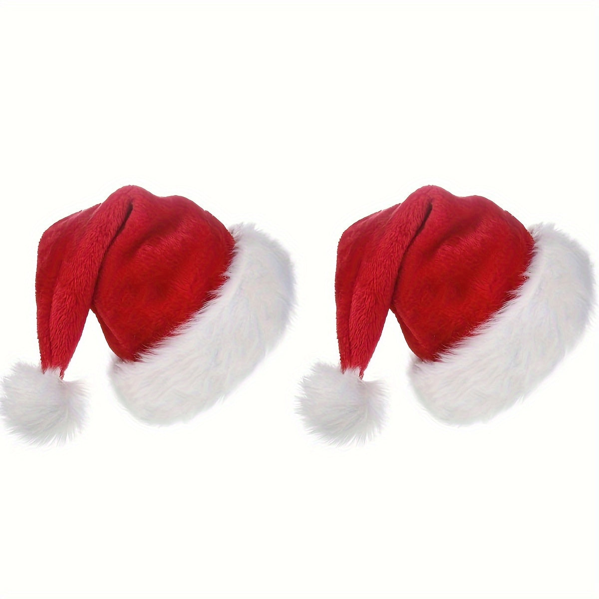 4pcs Santa Hat For Adults Christmas Hat Extra Thick Year Celebrations