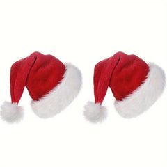 4pcs Santa Hat For Adults Christmas Hat Extra Thick Year Celebrations