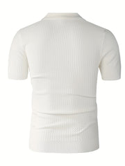 Classic Polo Shirt Men's Business Casual Lapel Button-Up Polo Shirt