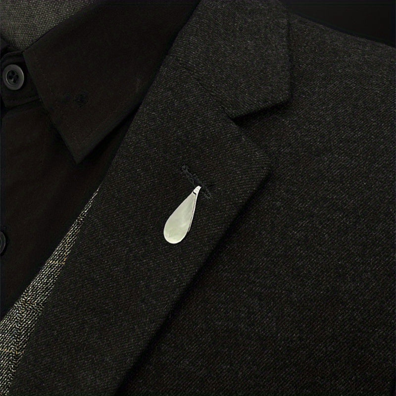 Geometric Tie Clip Shirt Decoration Suit Clip Brooch For Men