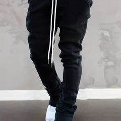 Classic Joggers Men's Casual Loose Fit Solid Drawstring Pants