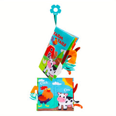 Soft Cloth Crinkle Books Sensory Toys for Infant Toddler