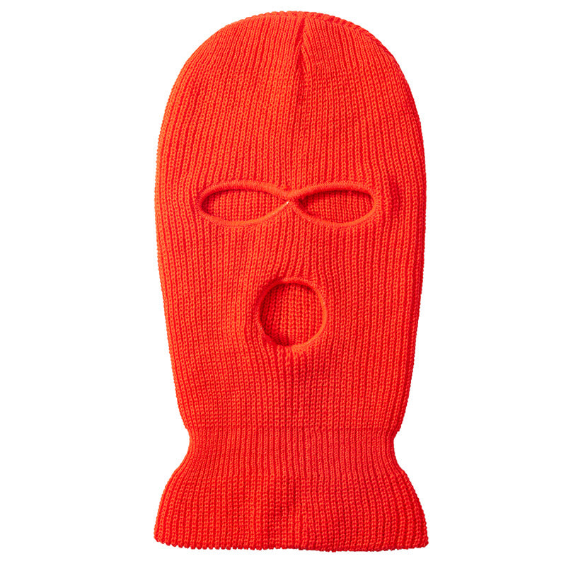 Funny 3-Hole Ski Mask Woolen Knitted Winter Hat