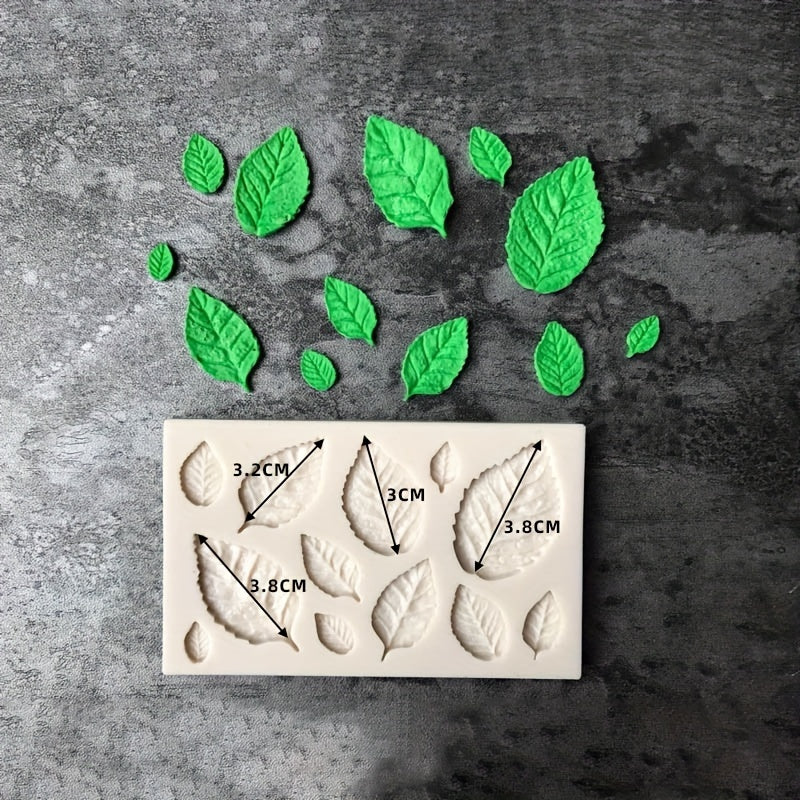 Tree Leaf Shaped Chocolate Mold 3D Silicone Mold Rose Leaves Candy Mold
