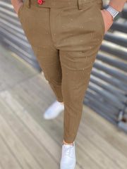 Men's Geometric Stretch Slim Casual Pants