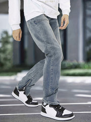 Men's Distressed Denim Pants with Pockets