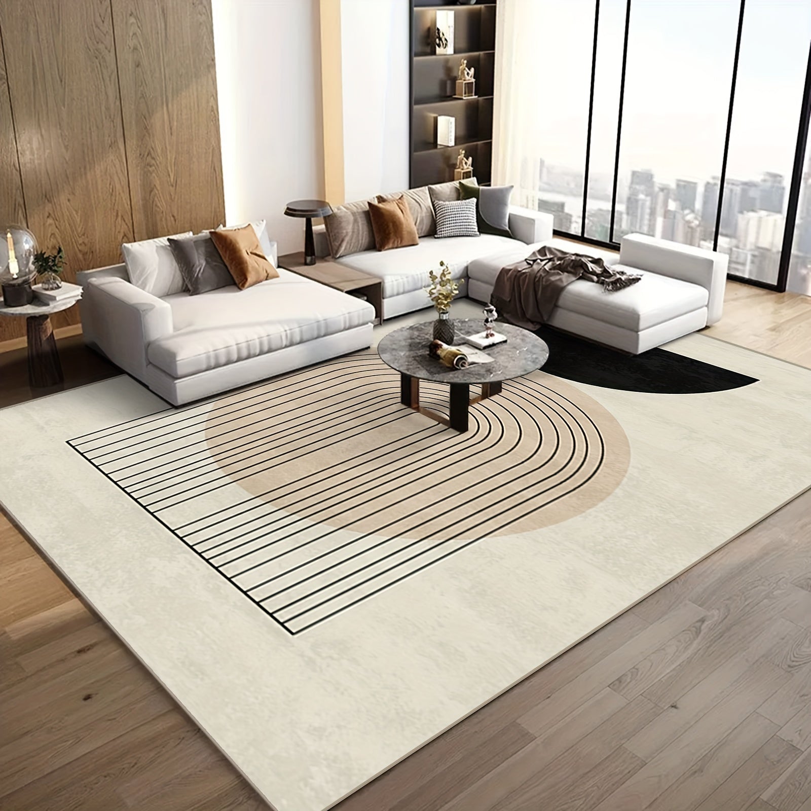 Large Modern Nordic Area Rug Geometric Pattern Living Room Bedroom Mat