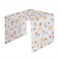 Geometric Flower Printed Fridge Dust Cover