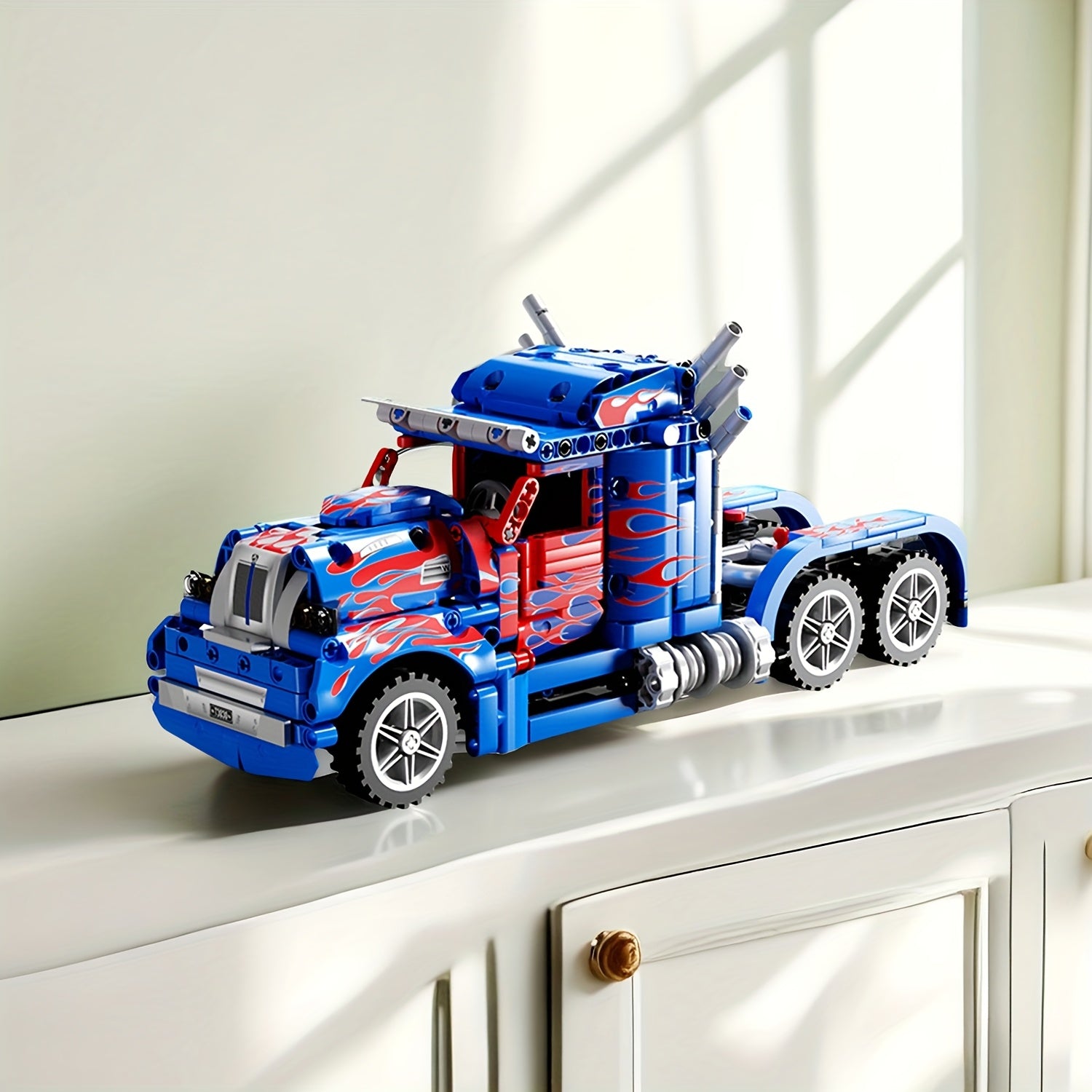 Die Cast Truck Building Blocks Toy Model with Fire Truck & Airplane Detail