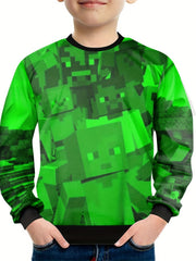 Teens Pop 3D Print Sweatshirt Kids Casual Street Wear
