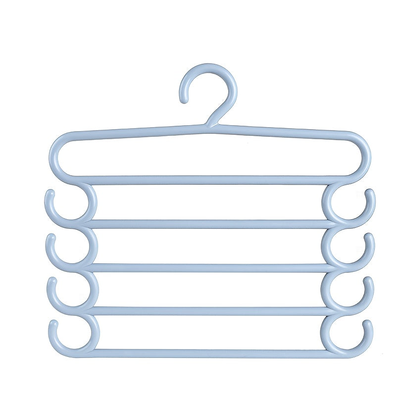 Plastic Clothes Hanger Home Storage Pants Rack Colorful Five-layer Towel Hanging