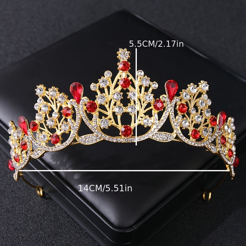 Baroque Crown Hairband Rhinestone Headband Tiara Wedding Birthday Cosplay