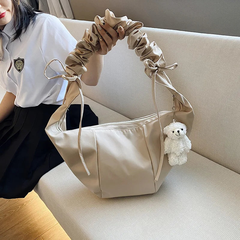 Small Fresh Art Women's Drawstring Hobos Shoulder Bag