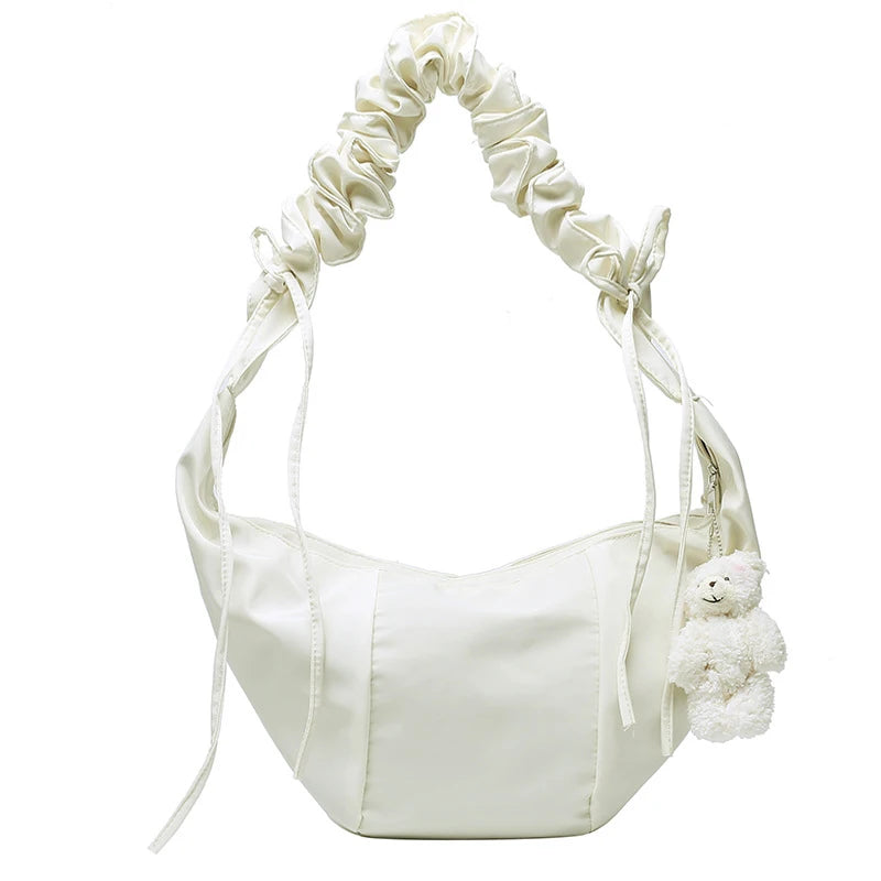 Small Fresh Art Women's Drawstring Hobos Shoulder Bag