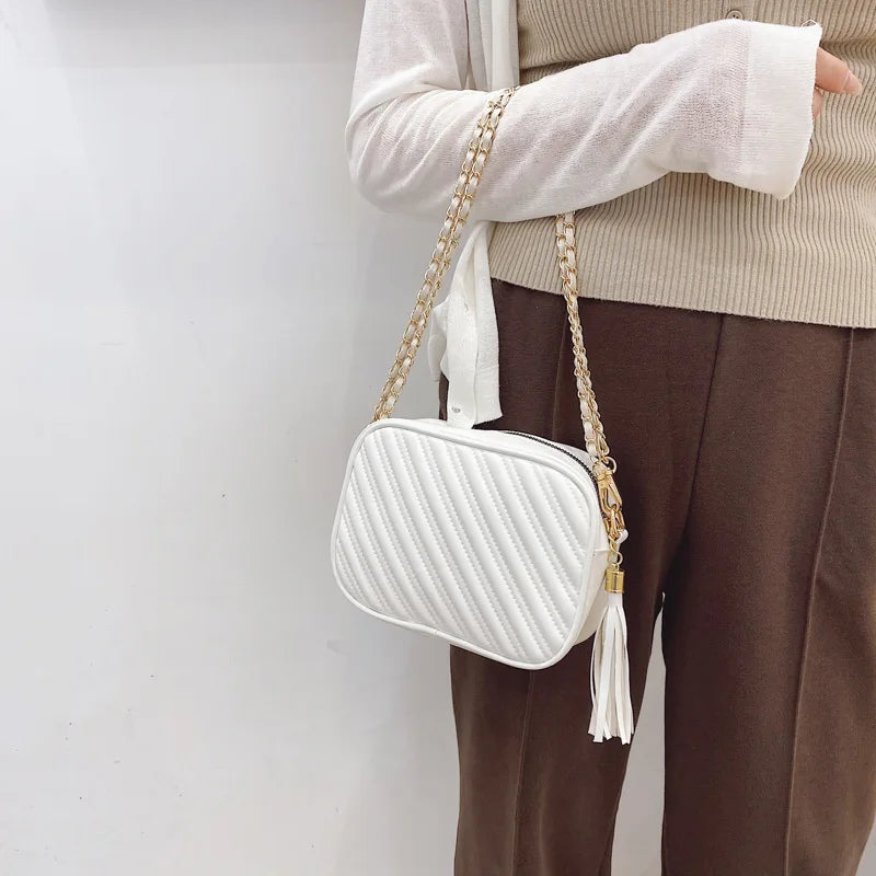 Retro Tassel Women bags Chain Shoulder Bags Mini Flap Bags