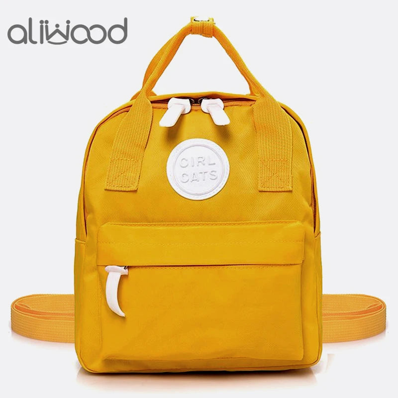 Canvas Backpack School bag Women's Small Backpack for Adolescent Girls