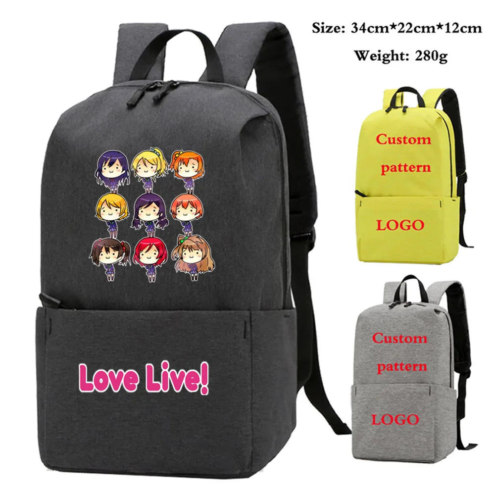 Love Live Backpack Student School Bags Kids Bag Nylon LaptopBag Men Women