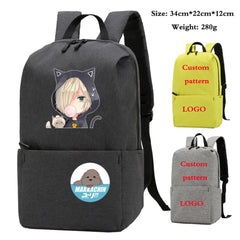 YURI!!! on ICE Backpack Student Book Bags Kids Gift Bag Nylon Laptop Bag Women