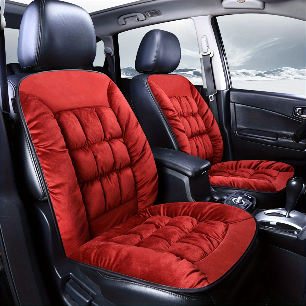 Soft Short Plush Warm Car Winter Cushion