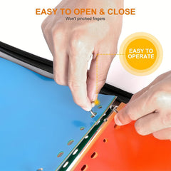 Zipper Binder Folder 3 Ring 8 Partitions Handle Colored Separat