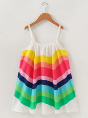 Sweet Girls Polka Dot Print Cami Dress Summer Casual