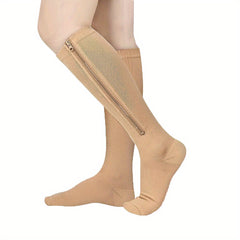 20 mmHg Zipper Compression Socks for Men and Women - Easy Wear