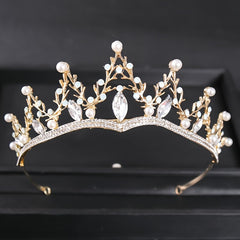 Vintage Golden Crown Tiara for Women Queen Bride Bridesmaid