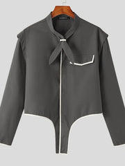 Irregular Blazer Men's Stand Collar Solid Suit Jacket Spring Summer