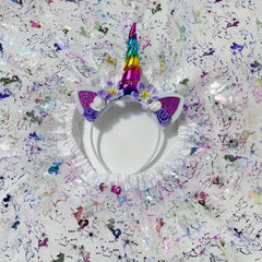 Girls' Rainbow Unicorn Headband & Skirt Set