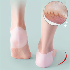 Silicone Heel Cups Pair - Heel Pain Relief Gel Pads for Spurs, Plantar Fasciitis