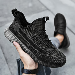 Men's Breathable Running Shoes Non Slip Lace Up Sneakers