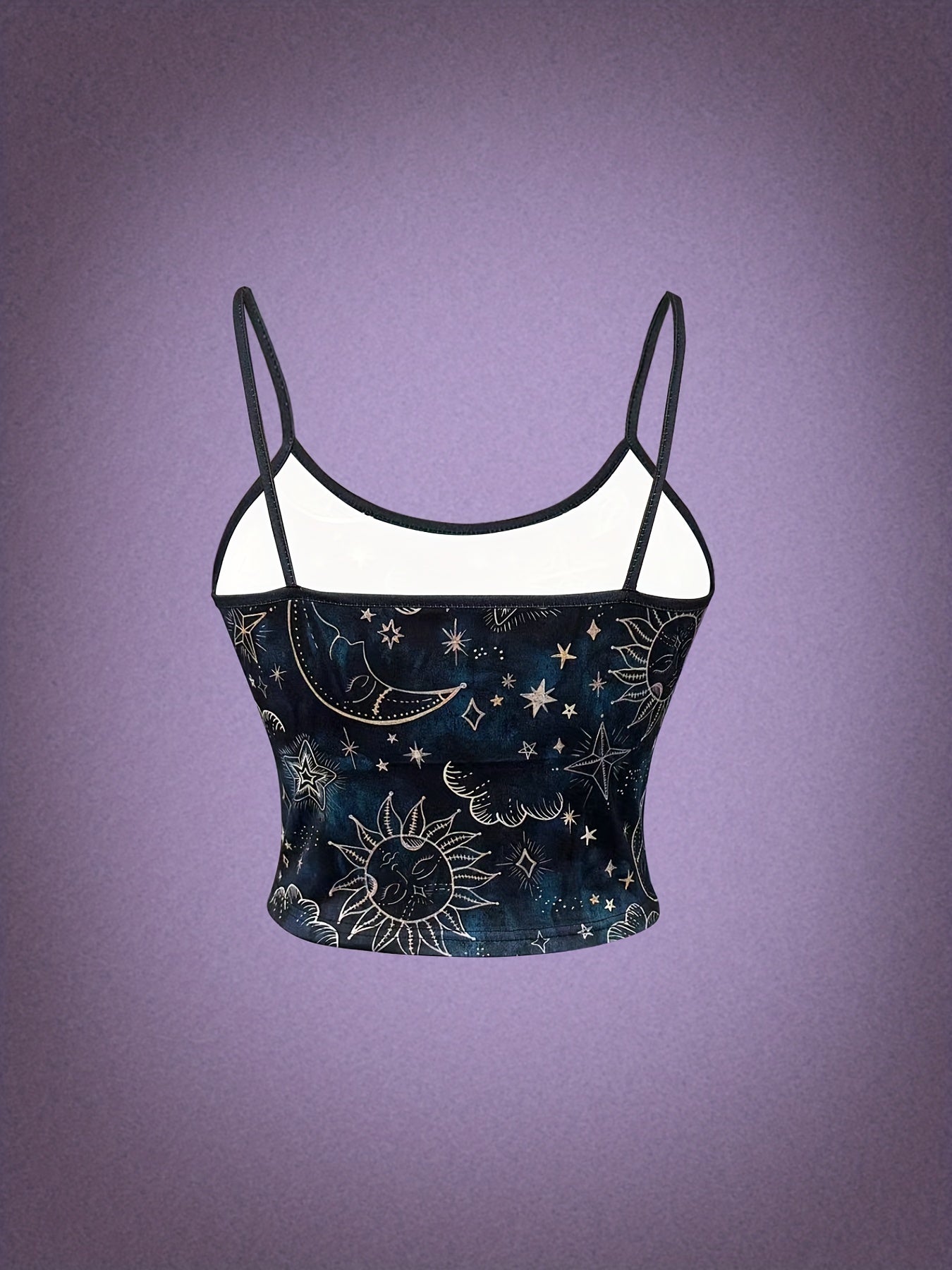 Halloween Star Moon Sun Cami Top Sleeveless Summer Tank
