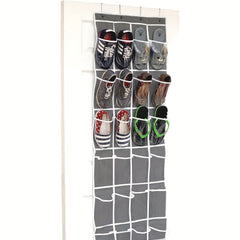 Over The Door Shoe Storage Rack with 24 Pockets Organizer