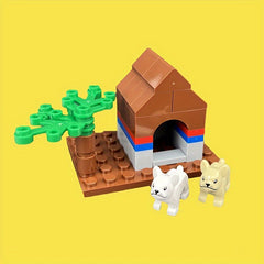 DIY Mini Dog House Building Blocks Toy Kit