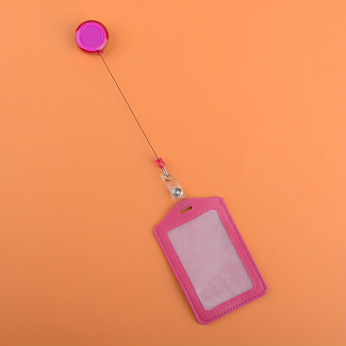 Card Sleeve w/ Easy Pull Buckle Lanyard for Work Card Access
