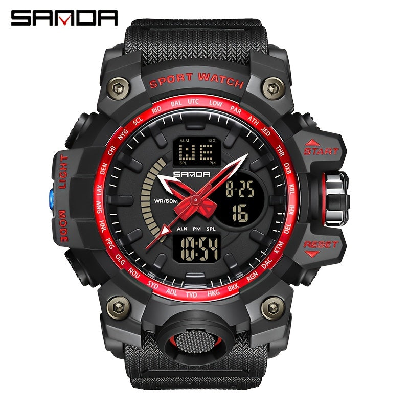 SANDA Boy's Sports Waterproof LED Military Watch