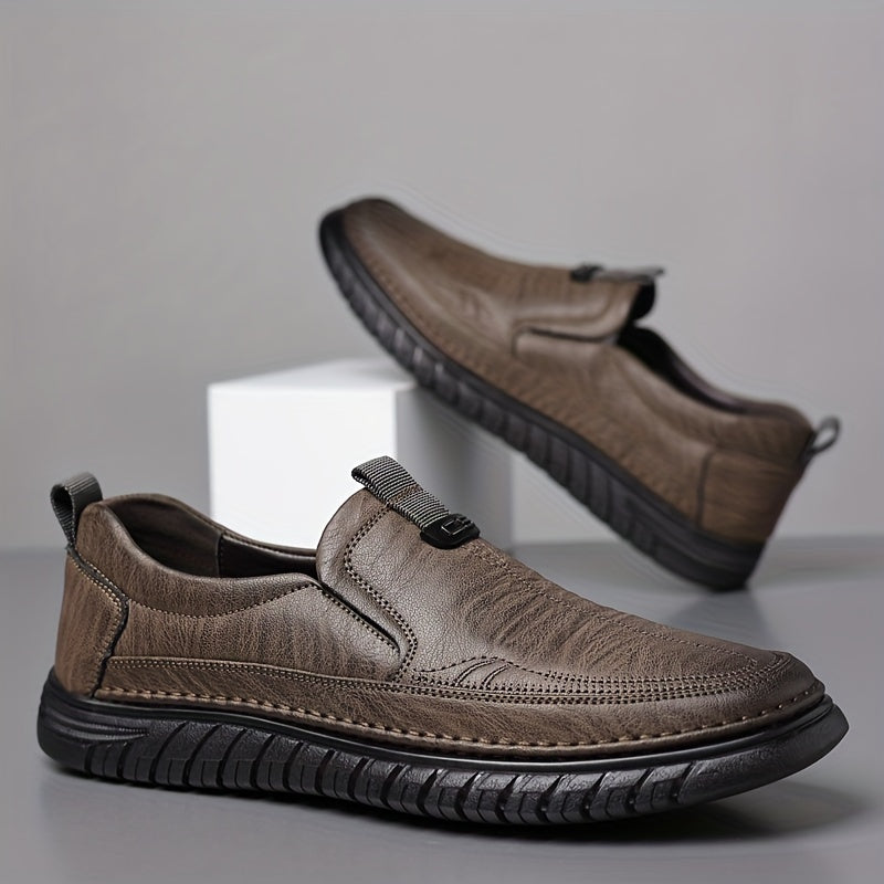 Men's Comfy Non slip PU Leather Loafer Shoes